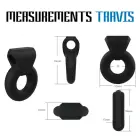 Velv'Or Rooster Travis Silicone Vibrating Ring – Black — Photo 5
