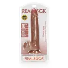 Sirge realistlik dildo munandite ja iminapaga – 25.5 cm (10″) – Nahavärv — Foto 1