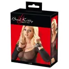 Faux Leather Heart-Stitched Handcuffs – Black/Red — Photo 6