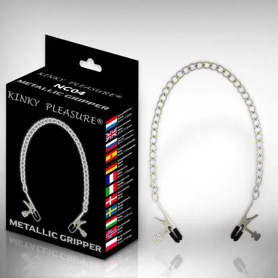 Kinky Pleasure Metallic Gripper Nipple Clamps
