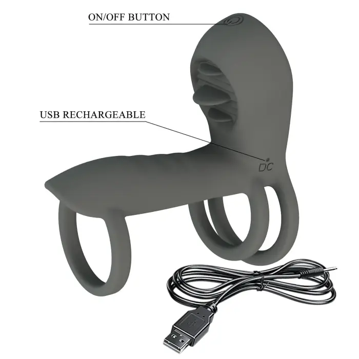 PRETTY LOVE – Master vibrējošs dzimumlocekļa gredzens ar 12 funkcijām Foto 9