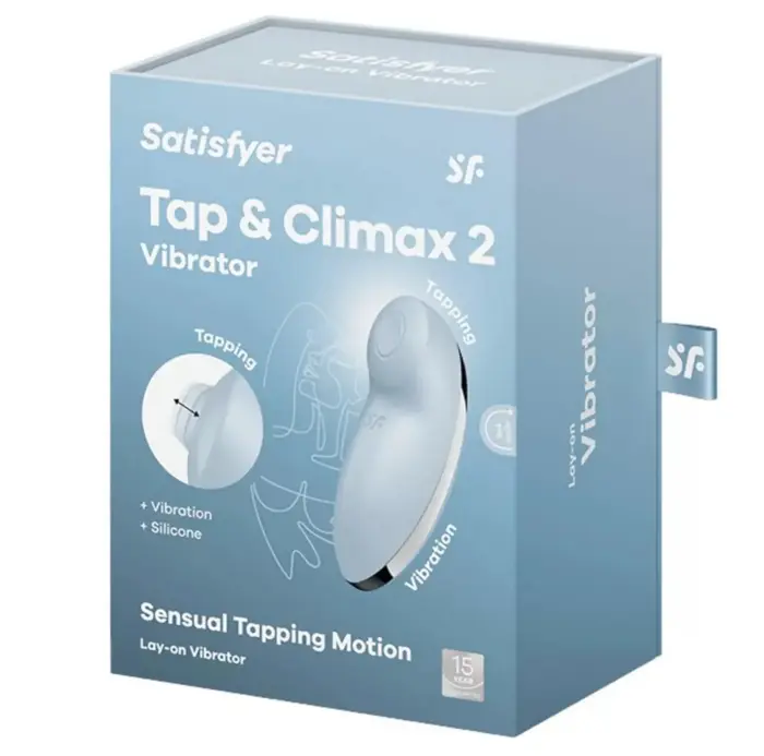 Satisfyer Tap & Climax 2 вибратор – синий