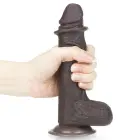 Sliding Skin Dual Layer Dildo – 18 cm (7″) – Black — Photo 4
