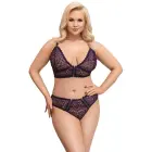 Cottelli CURVES фиолетовый кружевной комплект бюстгальтера и трусиков – 4 XL — Фото 2