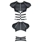 Men's Wet Look T-Shirt with Tape and Elastic Inserts – Black – XL — Photo 5
