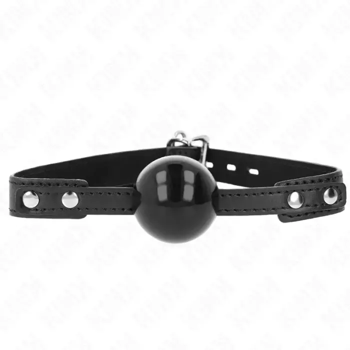 KINK Soft TPE Ball Gag Model 3 – Adjustable Strap 4cm – Black