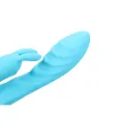 Rievots truša vibrators – 18 cm (7″) – zils — Foto 7
