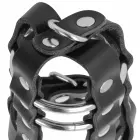 Darkness Vegan Leather Secure Chastity Cage with Adjustable Rings 12.5 cm — Photo 2