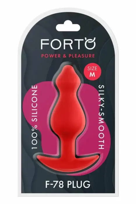 FORTO F-78 POINTEE anālais spraudnis – M – Sarkans