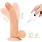LoveToy – vibreeriv lihtne strap-on komplekt – 8,5-tolline dildo – TPE — Foto 14