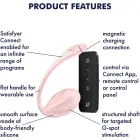 Satisfyer Ribbed Petal ar app vadību vibrators – 15 cm – rozā — Foto 4