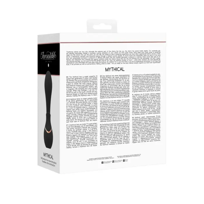 Mythical gaisa pulsa vibrators – 15 cm – melns Foto 2