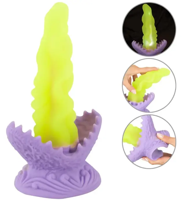 Beasty Cocks Passion Plant LED dildo – 22 cm (8.7″) – Šviečiantis tamsoje Photo