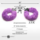 Cuffed in Fur пушистые металлические наручники – фиолетовые — Фото 9