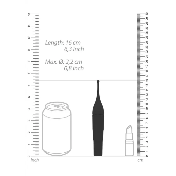 Klitora stimulators – 16 cm (6.3″) – melns Foto 5