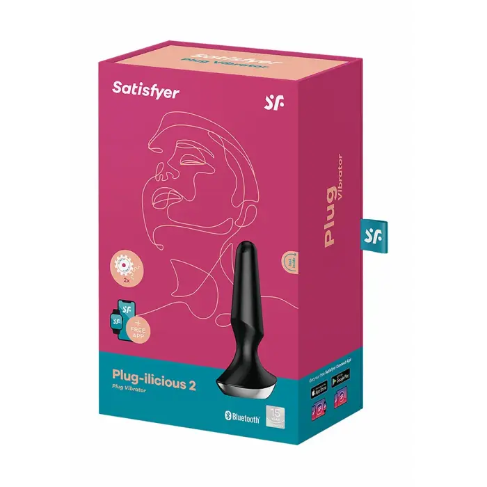 Plug-ilicious 2 - Vibrating Butt Plug – 19 cm (7.5″) – Black