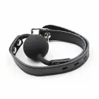 Ohmama Silicone Ball Gag with Adjustable Leather Strap & Padlock, 4 cm — Photo 4