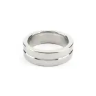 Mr. Steel Single Grooved Cock Ring – 4 cm – Silver — Photo 5