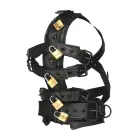 Lockable Vegan Leather Head Harness with Muzzle – Black — Photo 3