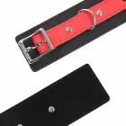 OHMAMA Fetish reguleeritavad luku ja pandlaga randme köidikud – mustad PVC — Foto 5