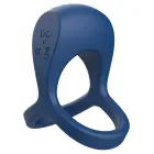 Brutal Ring & Ball Cage Vibrating + Remote – Blue — Photo 4