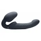Swirl – strapless vibrating strap-on with inflatable bulb and remote – black — Photo 1
