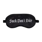 Suck Don't Bite - Printed Satin Mask - Black Foto 9
