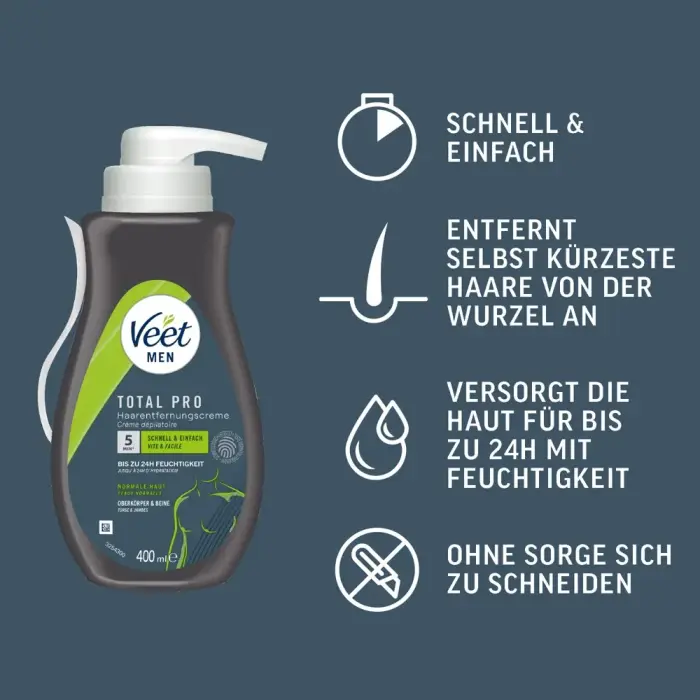 Veet Men Total Pro 400 ml Foto 4