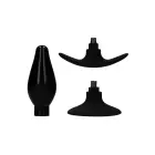 Maināms noapaļots anālais spraudņu komplekts – M – 10 cm (3.9″) – Melns — Foto 9