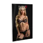 Daring Intimates atvērta krūštura komplekts ar zeķturi – melns – S/M — Foto 11