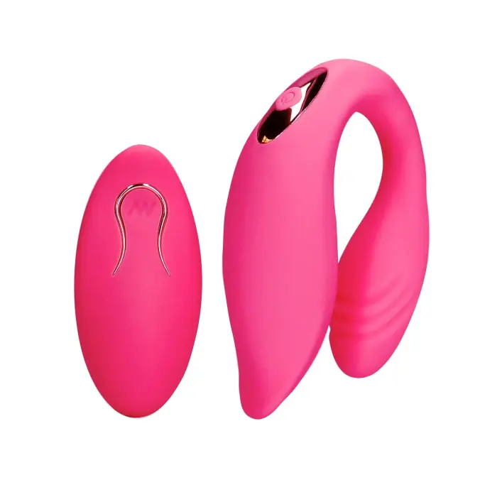 Vibrējoša pāru rotaļlieta ar tālvadību – 10 cm (4″) – rozā
