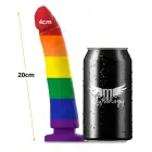 Mythology Devon Pride – liquid silicone fantasy dildo with suction cup – rainbow – L — Photo 3