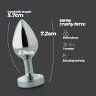 Borealis – Metāla anālais spraudnis ar RGB LED gaismu – 7.2 cm / Ø 2.7 cm – Sudraba — Foto 5