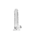Realistic Dildo with Balls and Suction Cup – 19 cm (7.4″) – Clear — Photo 2