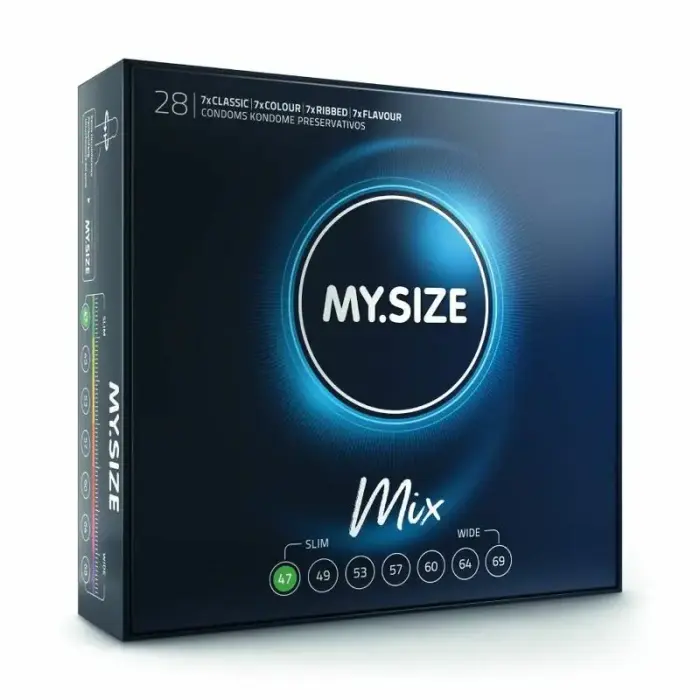 MY.SIZE MIX kondoomide komplekt – 47 mm – 28 tk