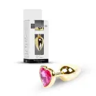 Plug-Jewellery Gold Heart анальная пробка – 7 cm (2.8″) – Розовый — Фото 10