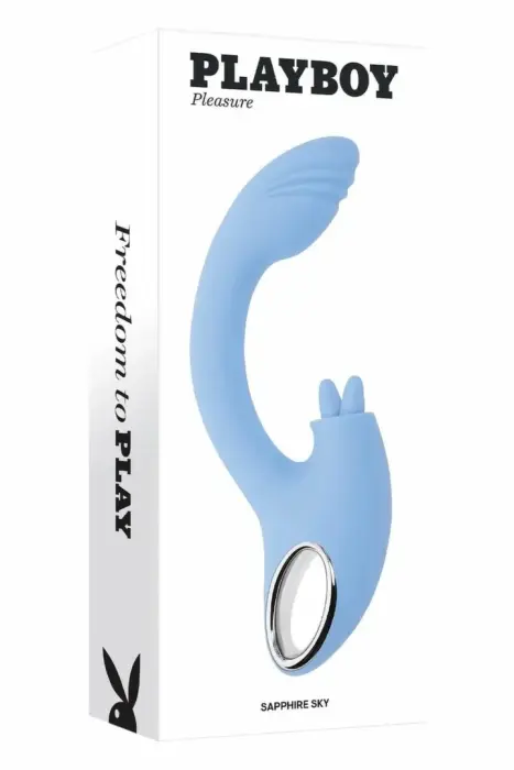 PLAYBOY SAPPHIRE SKY Dual Motor Intimate Device – blue – 21.6 cm
