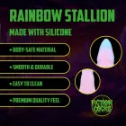 Rainbow Stallion Silicone Butt Plug – Rainbow — Photo 2