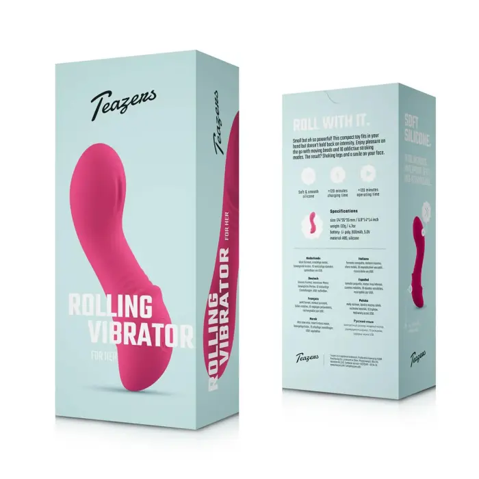 Teazers Rolling Mini Vibrator – 11 cm (4.3″) – Raspberry Pink Photo
