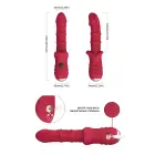 Dick Red 9 vibrācijas funkcija vibrators – 21.7 cm (8.5″) – sarkans Foto 11