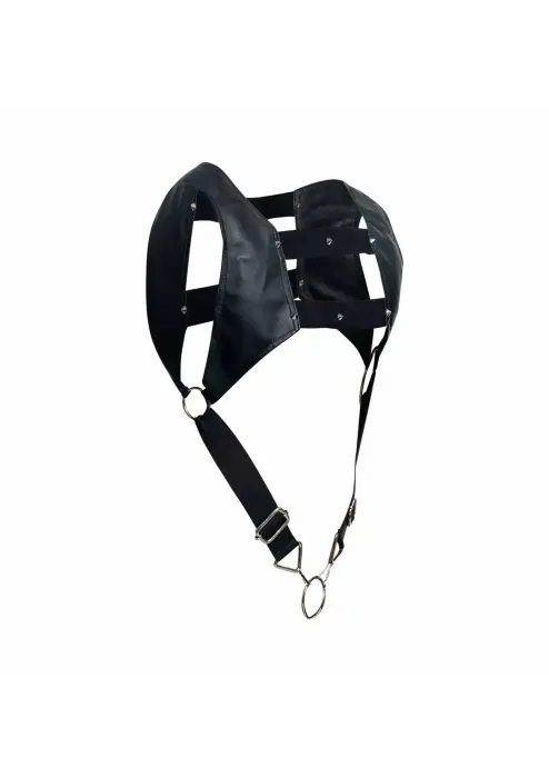 DNGEON Harness with Cockring – Black – One size