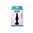 Liels gluds silikona anālais spraudnis L Melns – 12.5 cm (4.9″) — Foto 2