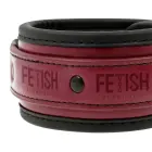 Fetish Submissive Dark Room vegan-nahast käerauad neopreenvoodriga – mustad — Foto 3
