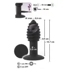 Black Velvets Twist Butt Plug – 10.7 cm – Black Photo