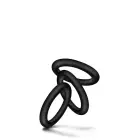 Performance VS2 Cock Rings – 3 premium silikoonist erektsioonirõngaste komplekt – väike – must — Foto 4
