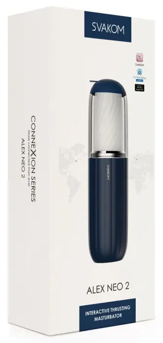 SVAKOM Alex Neo 2 интерактивный вибрирующий мастурбатор – 12.5 cm (4.9″) – черный