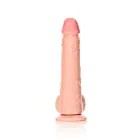 Sirge realistlik dildo munanditega ja iminapaga – 23 cm (9″) – nahavärv — Foto 2
