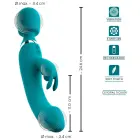 Sweet Smile 3-in-1 Wand Rabbit Vibrator – multi-function vibrator – silicone – 3 motors – wand and rabbit — Photo 11