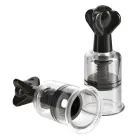 Pipedream Fetish Fantasy Super Suckers – sukami vakuuminiai spenelių siurbtukai – juodi – 10 cm — Nuotrauka 2
