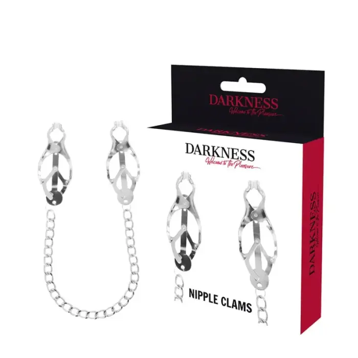 Darkness Adjustable Metal Clamp Set with Chain – Silver